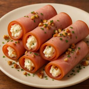 와인 안주 만들기 : 스모크드 햄 치즈롤