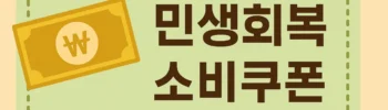 민생회복 소비쿠폰 사용처