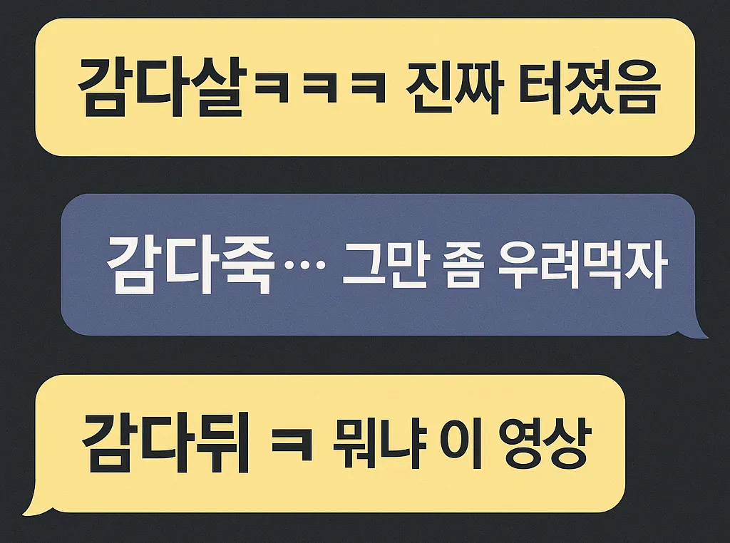 요즘 언어 알아보기, 감다살 뜻